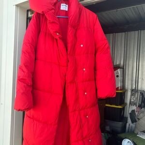 Old Navy Bold Red Puffer Coat